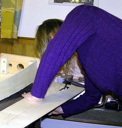 Jo cutting soundholes