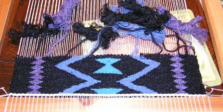 weaving in progress